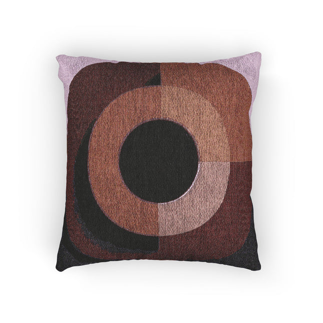 Red Eyepiece Woven Pillow, 17" x 18"