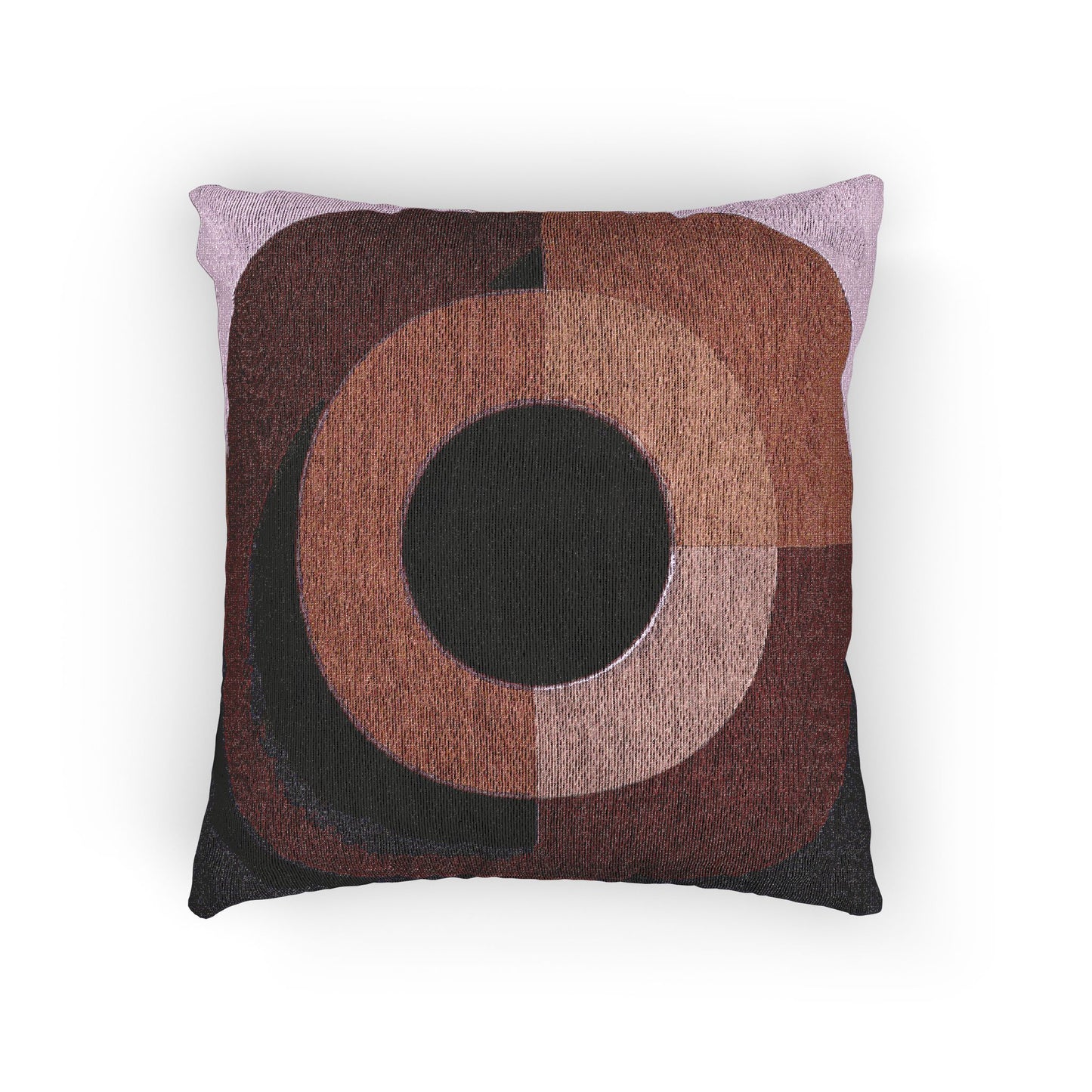 Red Eyepiece Woven Pillow, 17" x 18"
