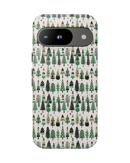 Mini Vintage Green Trees Google Pixel 9 Tough Cases