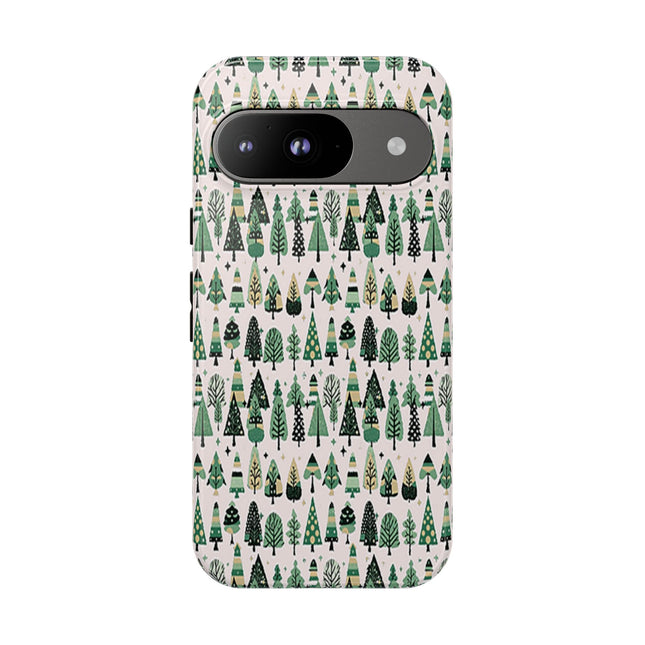 Mini Vintage Green Trees Google Pixel 9 Tough Cases