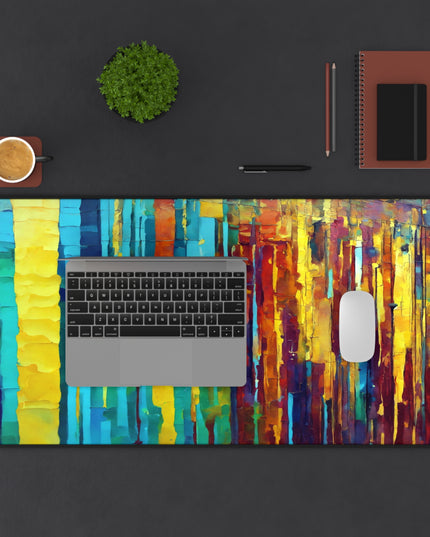 Striped Alpha 16" x 32" Desk Mat