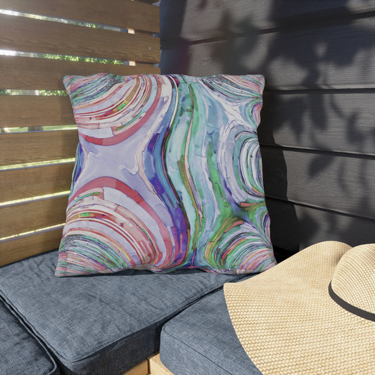 Uzi Spiral Pastels 20" x 20" Outdoor Pillow