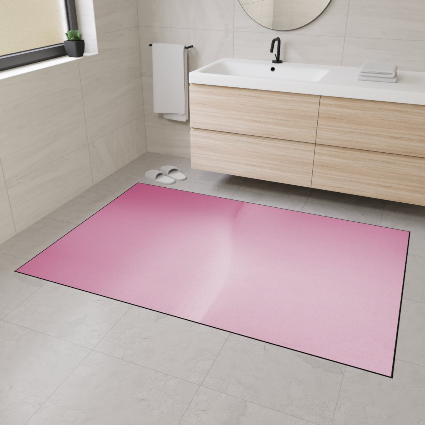 Pink Blush Fade 48" x 72" Heavy Duty Floor Mat