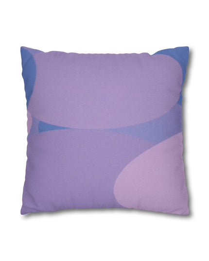 Pastel Purple Family Patches Spun Polyester Square Pillowcase, 14" x 14"