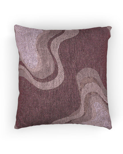 Pinky Mauve Wavey Woven Pillow, 17" x 18"