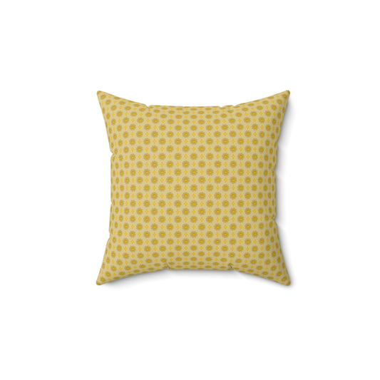 Lemongrass Star-crossed Bodies Faux Suede Square Pillow, 14" x 14"