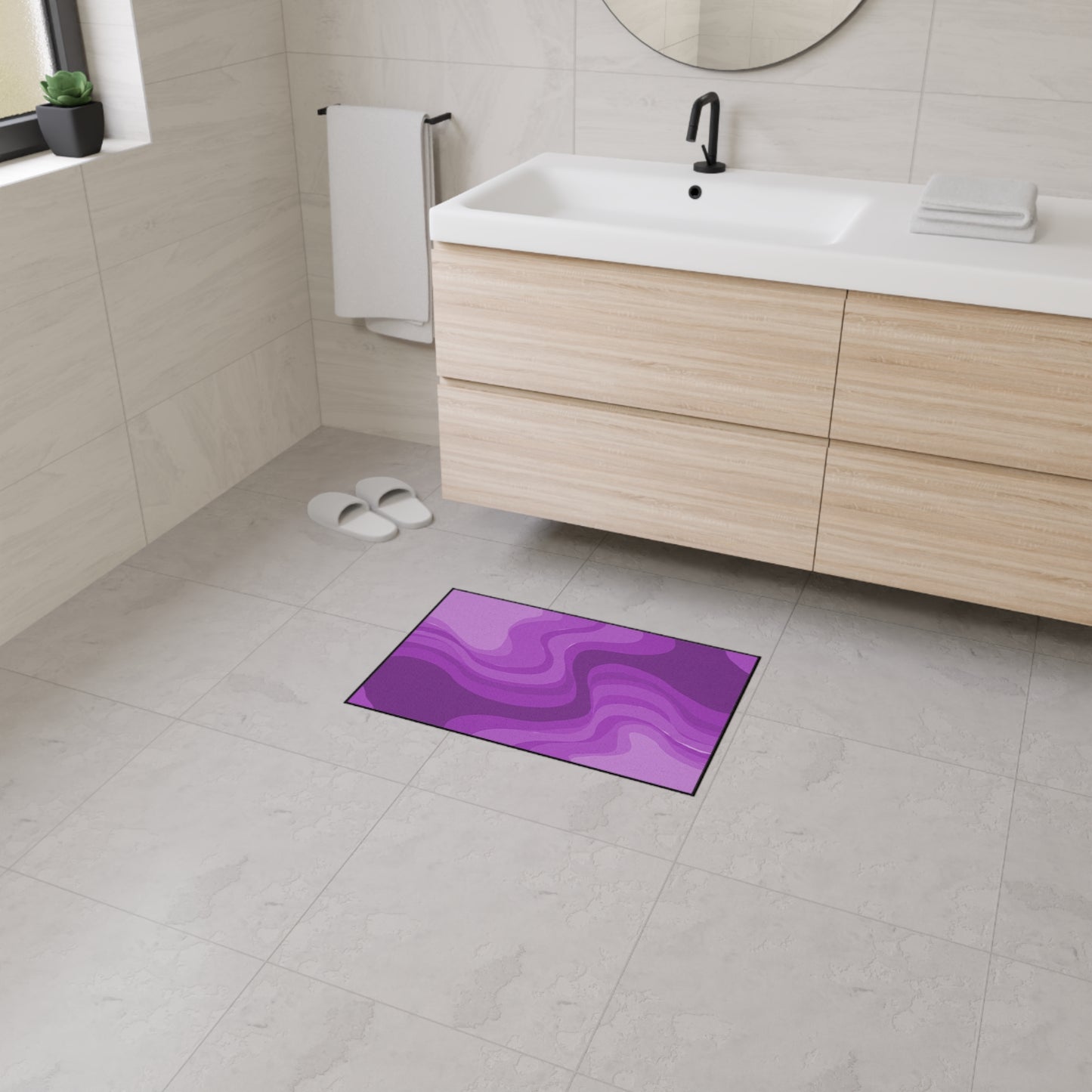 Wavey Purple Wavey 18" x 27" Heavy Duty Floor Mat