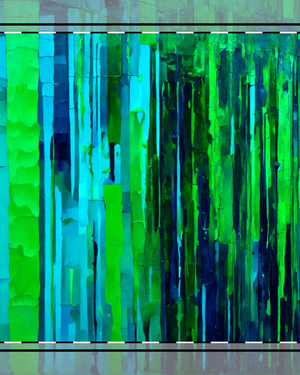 Striped Blue Green 10" x 10" Cotton Twill Napkin