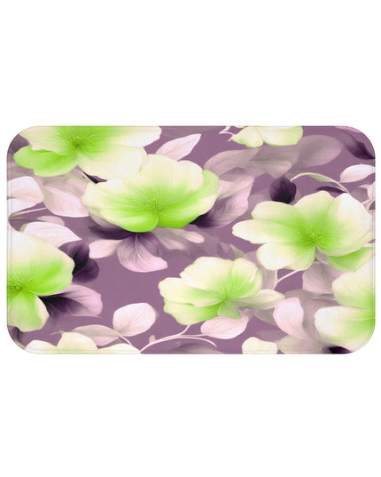 Lime Lavender Floral Bunch 34" x 21" Bath Mat
