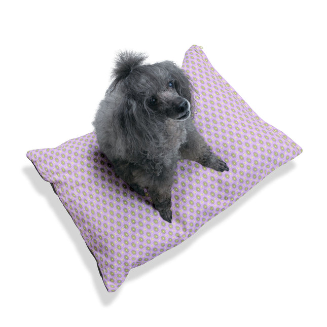 Magenta Star-crossed Bodies Pet Bed, 28" × 18"