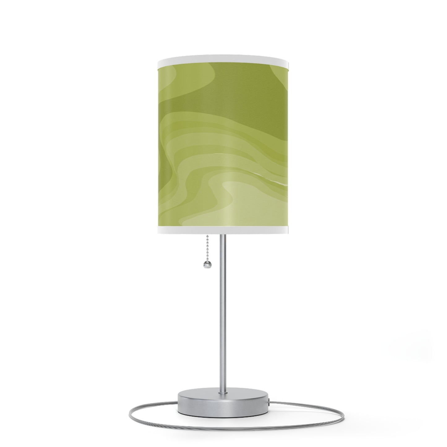 Lemon Wavey Table Lamp on a White or Silver Stand, US|CA plug