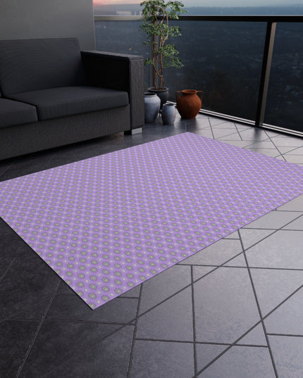 Lavender Star-crossed Bodies Outdoor Rug, 60" x 84"