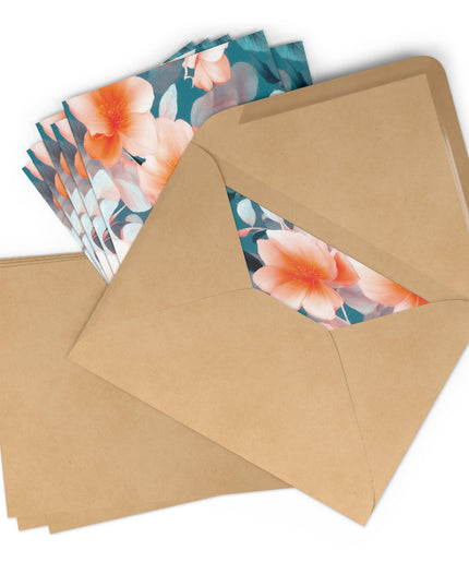 Orange Blossom Floral Bunch Postcards (7 pcs)