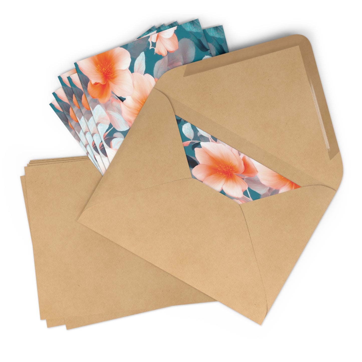 Orange Blossom Floral Bunch Postcards (7 pcs)