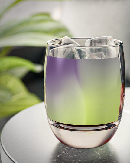 Purple Golden Fade Whiskey Glass, 6 oz