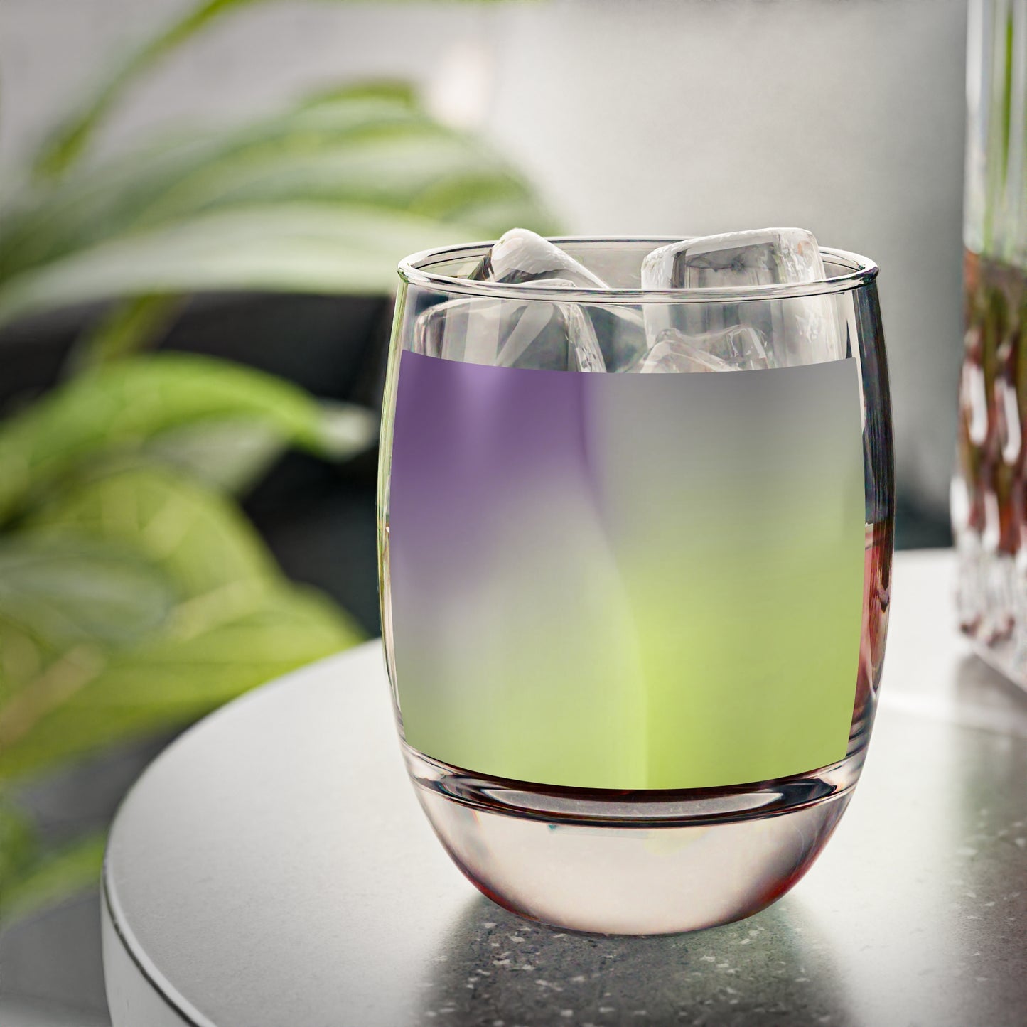 Purple Golden Fade Whiskey Glass, 6 oz