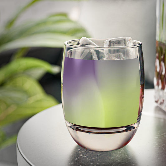 Purple Golden Fade Whiskey Glass, 6 oz