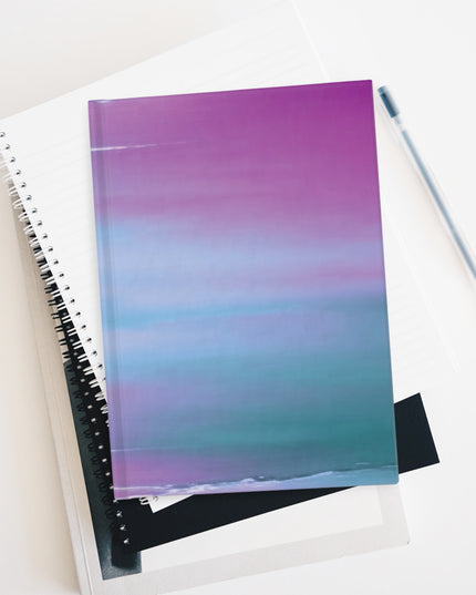 Dark Blue Green Sea Purple Fog 5" x 7" Journal - 128 Blank pages