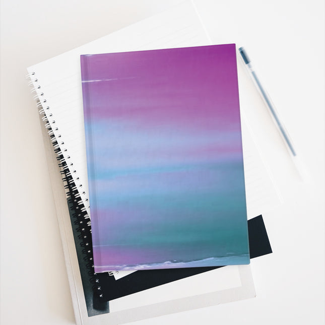 Dark Blue Green Sea Purple Fog 5" x 7" Journal - 128 Blank pages