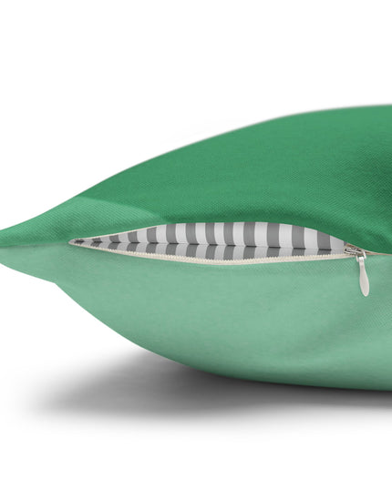 Mint Green Wavey Spun Polyester Square Pillowcase, 14" x 14"