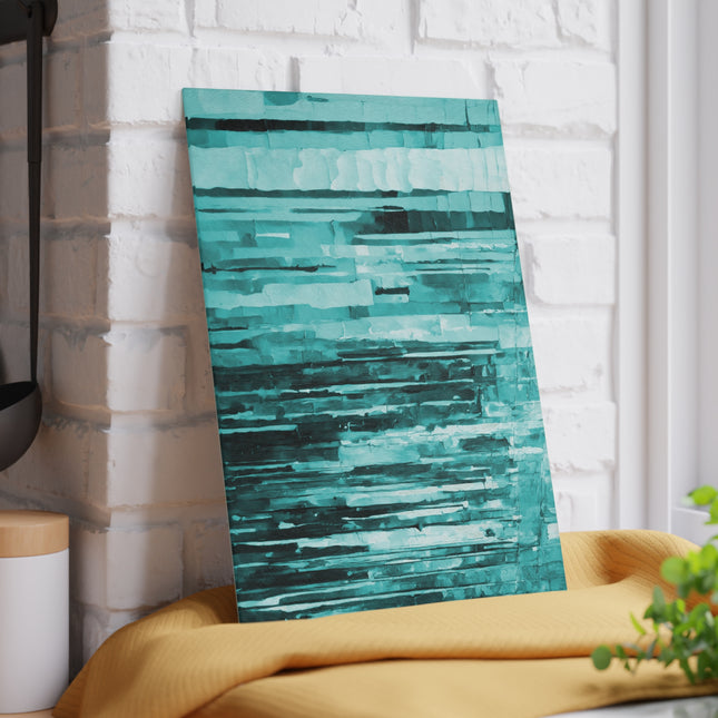 Striped Tif 8" x 11" Glass Cutting Board