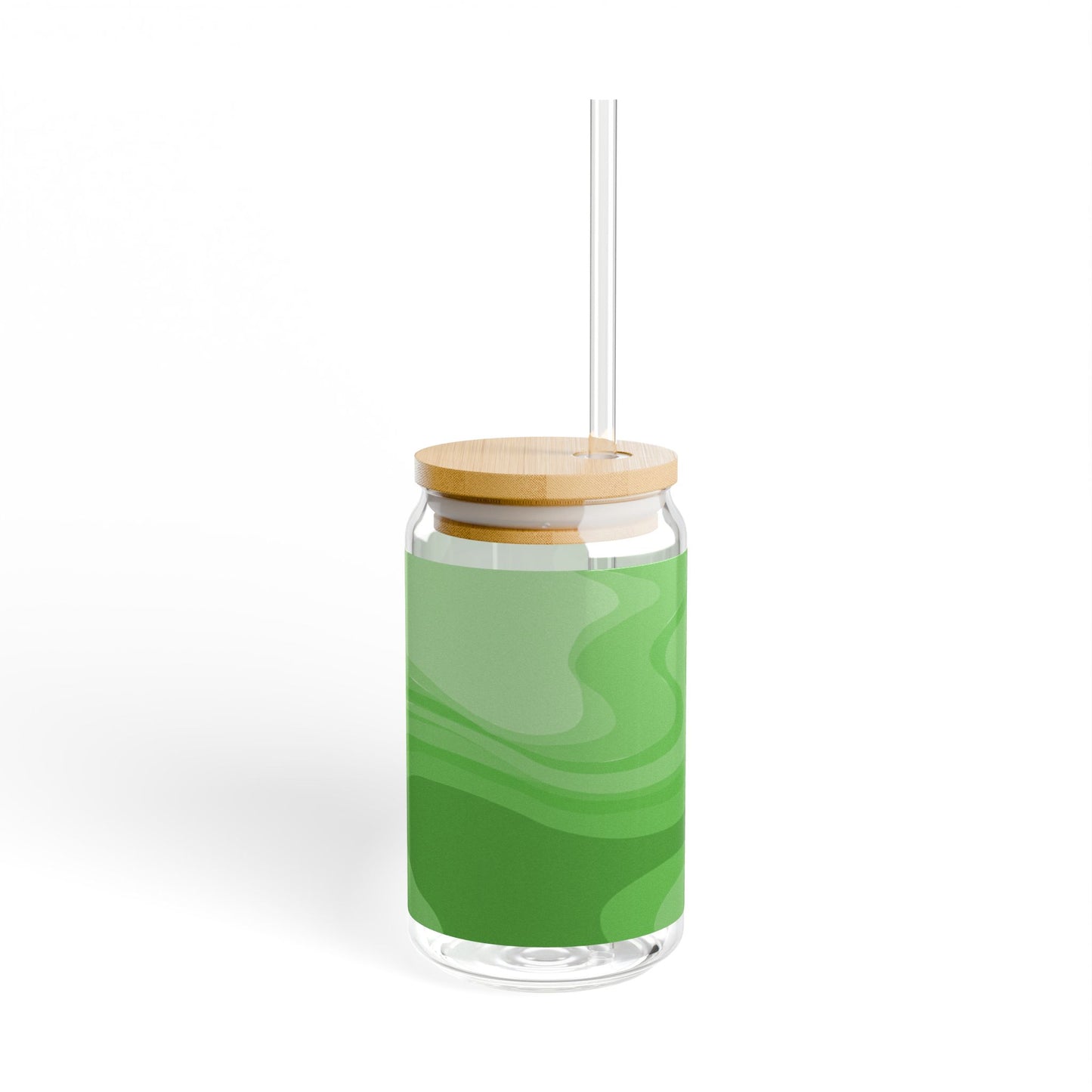 Greenie Meanie Wavey Sipper Glass, 16oz
