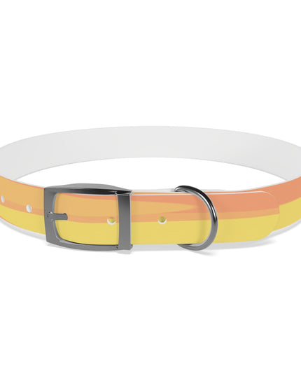 Pastel Bright Oranges Patches Extra Large Dog Collar