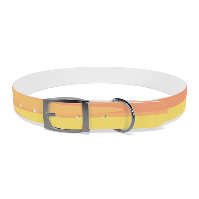 Pastel Bright Oranges Patches Extra Large Dog Collar