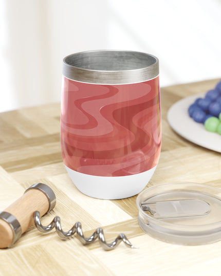 Power Red Wavey 12 oz Chill Wine Tumbler