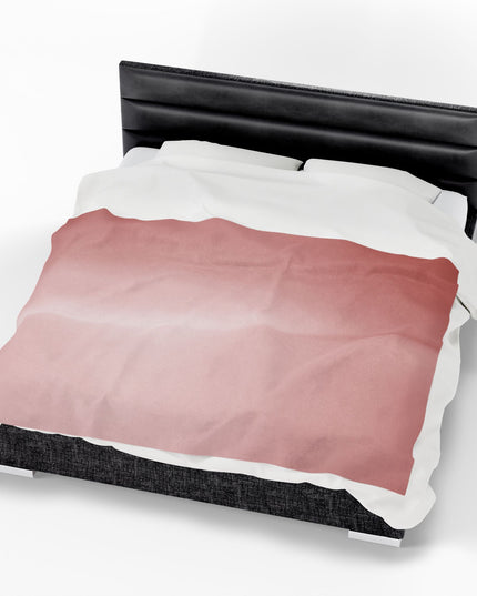 Rose Red Fade Velveteen Plush Blanket, 60" x 80"
