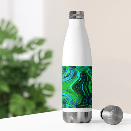 Uzi Spiral Blue Green 20oz Insulated Water Bottle
