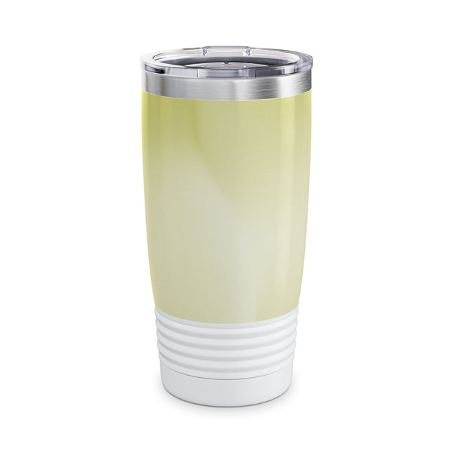 Lemon Fade Ringneck Tumbler, 20oz in white