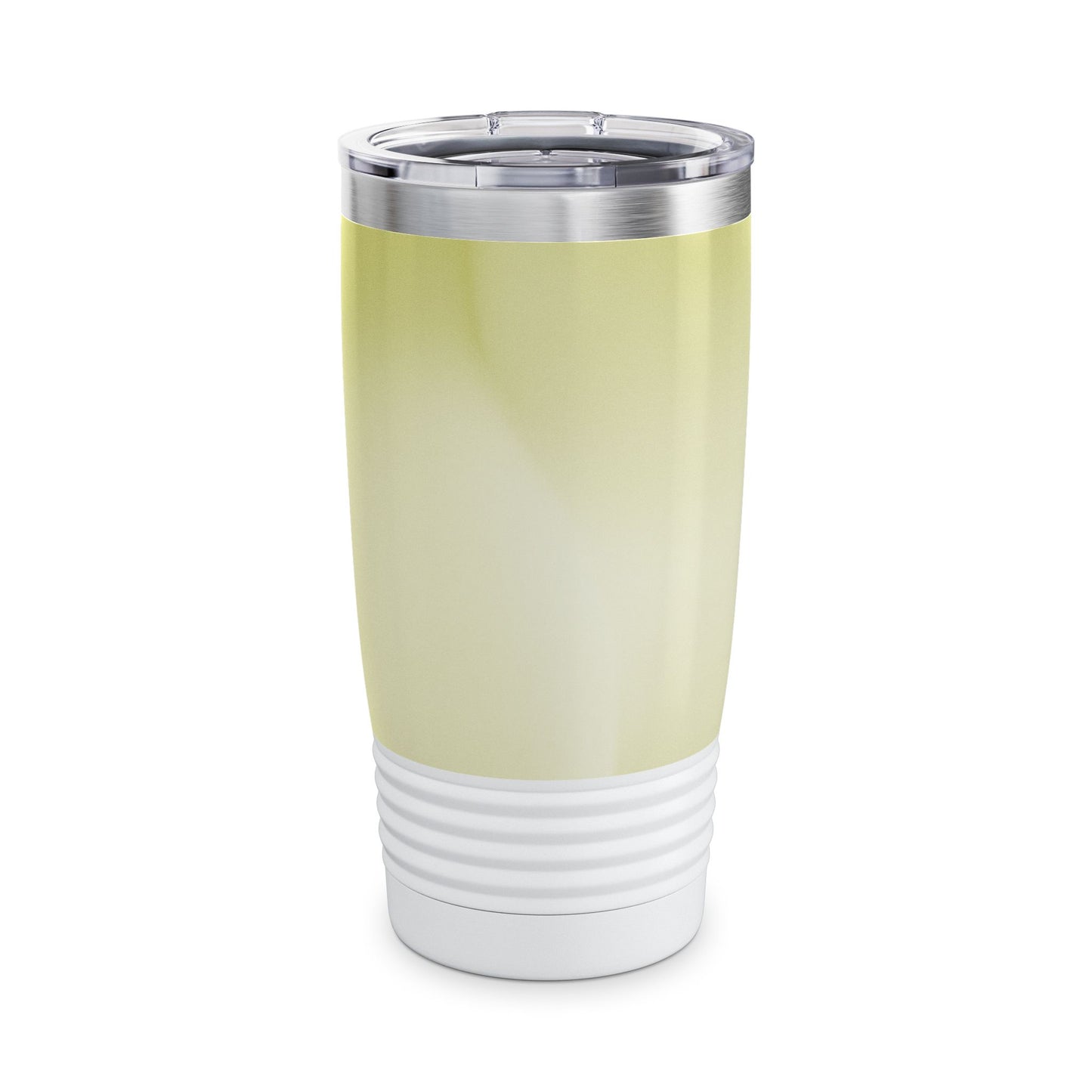 Lemon Fade Ringneck Tumbler, 20oz in white, steel and black
