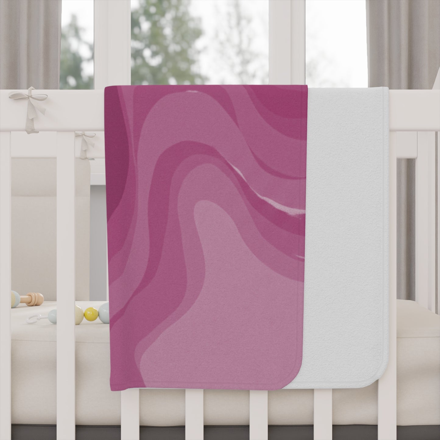 Pinky Mauve Wavey Toddler Blanket, 30" x 40"