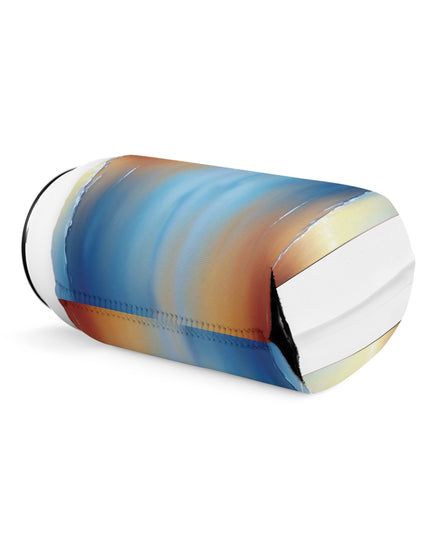 Blue Sea Red Orange Fog 12 oz Can Cooler Sleeve