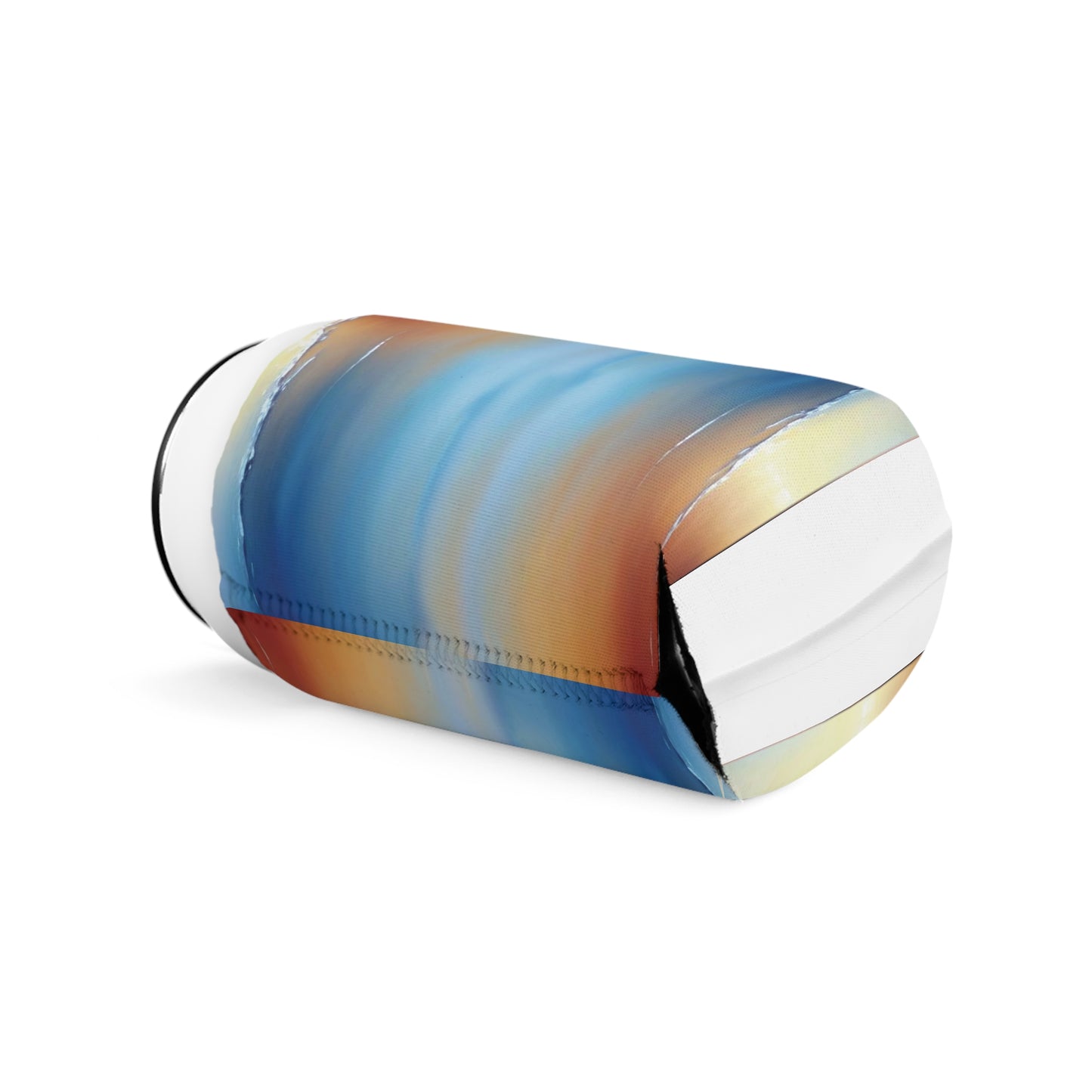 Blue Sea Red Orange Fog 12 oz Can Cooler Sleeve