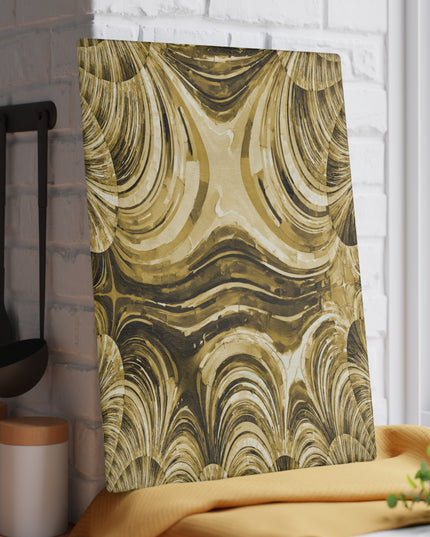 Uzi Spiral Light Brown 11" x 15" Glass Cutting Board