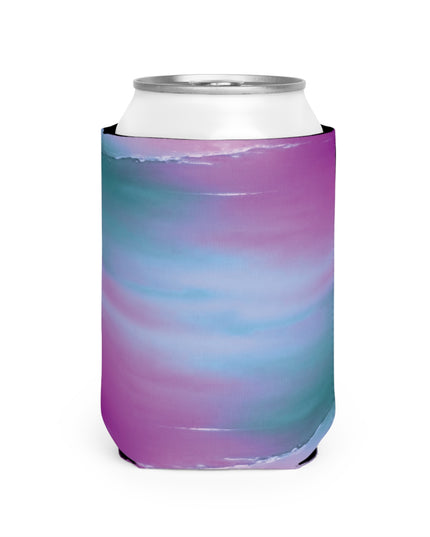 Dark Blue Green Sea Purple Fog 12 oz Can Cooler Sleeve