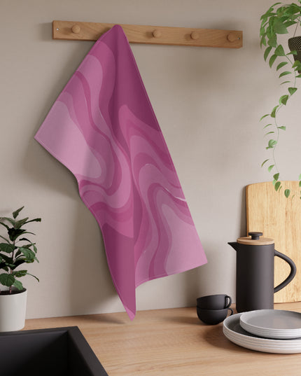 Pinky Mauve Wavey Tea Towels (cotton, poly), 18" x "30