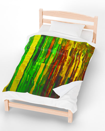Striped Beta Velveteen Plush Blanket, 50" x 60"