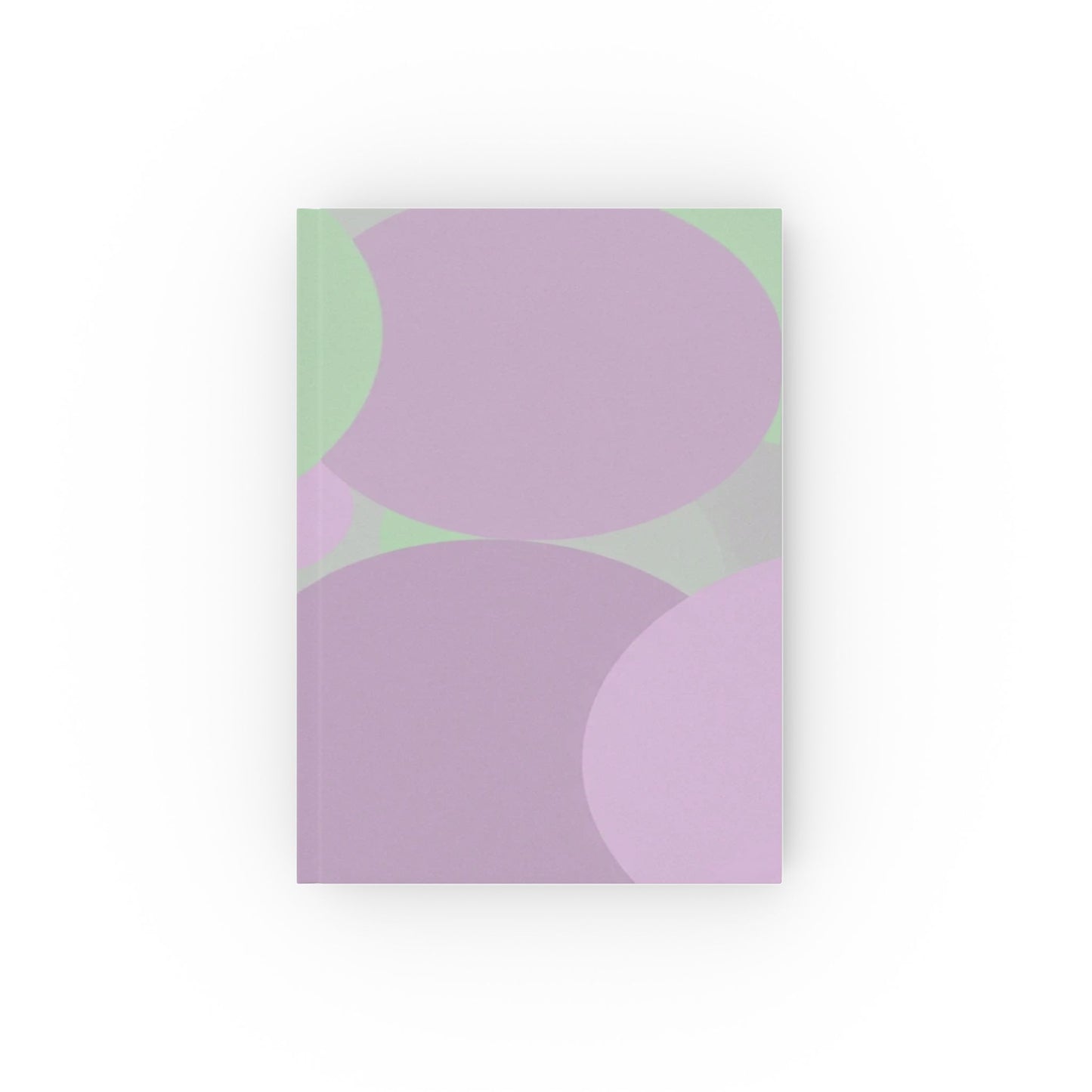 Pastel Lavender Purple and Soft Green Patches 5.2" x 7.4" Hard Backed Journal with 128 blank pages