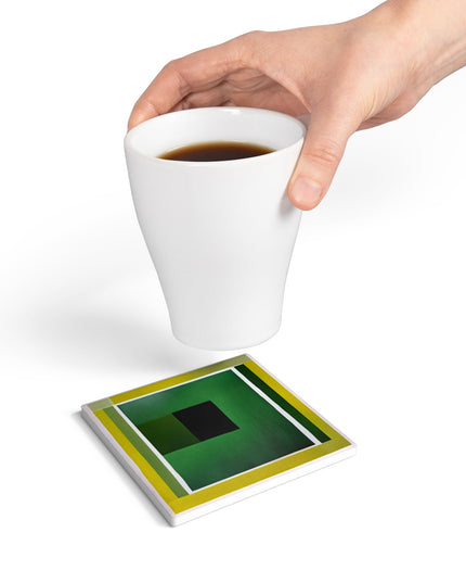 Alpha Shadow 4" x 4" Square Ceramic Coaster