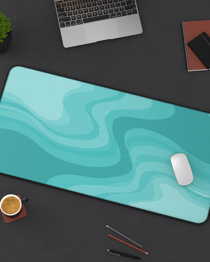 Tif Green Wavey 16" x 32" Desk Mat
