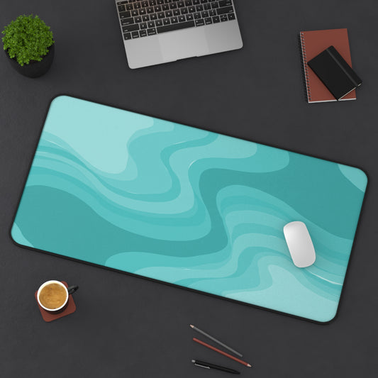 Tif Green Wavey 16" x 32" Desk Mat
