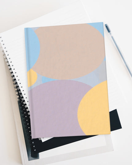 Pastel Baby Blue and Peach Patches 5" x 7" Journal - 128 Ruled Line pages