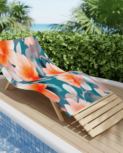 Orange Blossom Floral Bunch Beach Towel, 30" x 60"