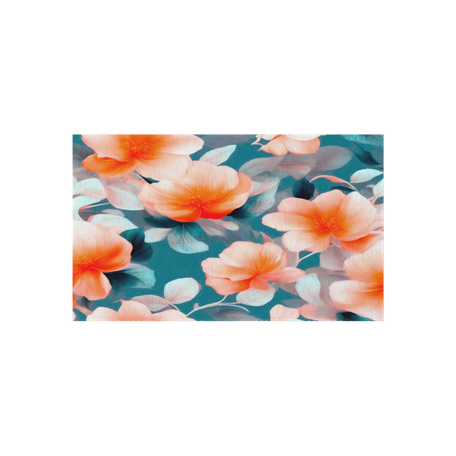 Orange Blossom Floral Bunch Outdoor Rug, 36" x 60"