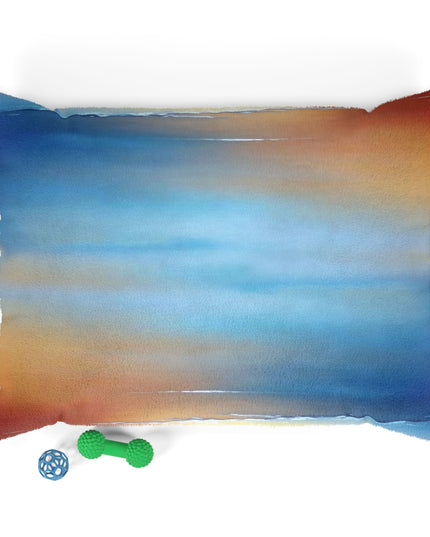 Blue Sea Red Orange Fog 40" × 30" Pet Bed