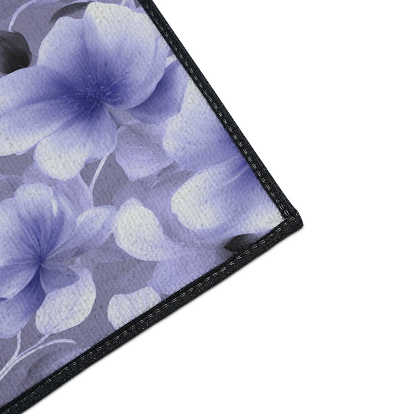 Indigo Blossom Floral Bunch Heavy Duty Floor Mat, 18" x 24"