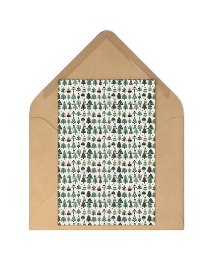 Mini Vintage Green Trees Postcards (7 pcs)